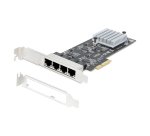 StarTech.com Tarjeta PCI Express de Red Ethernet 4 Puertos NBASE-T 2,5G - NIC I225-V - Tarjeta de Red de 4 Puertos para Ordenador de Sobremesa - Tarjeta PCIe de Red LAN