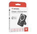 Verbatim Charge 'n' Go Magnetic Wireless Lithium Polymère (LiPo) 10000 mAh Recharge sans fil Noir