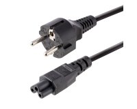 StarTech.com Câble d'Alimentation pour Ordinateur Portable de 3m - Prise EU vers Connecteur C5, 2,5A 250V - Cordon d'Alimentation Clover Leaf/Mickey Mouse - Cordon Alimentation PC Portable