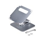 StarTech.com Support Télescopique pour PC Portable, Base Pivotante à 360&deg;, Support Rotatif pour Bureau, Hauteur et Inclinaison Réglables, Poids Max 5kg, Construction en Aluminium, Design Portable
