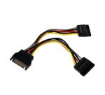 StarTech.com Cable Adaptador Bifurcador Divisor Splitter de Alimentación SATA de 0,15m - 2x Hembra