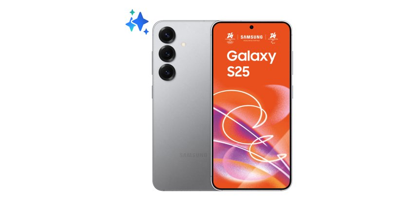 Samsung Galaxy S25 Smartphone AI, Display 6.2'' FHD+ Dynamic AMOLED 2X, Fotocamera 50MP, RAM 12GB, 256GB, 4.000 mAh, Silver shadow