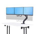 StarTech.com Soporte VESA de Sobremesa para Tres Monitores de 27 Pulgadas - 75x75/100x100 - Brazo de Soporte para 3 Monitores - Grommet o Mordaza - Ajuste sin Herramientas - Brazo con Resorte