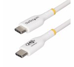 StarTech.com Câble de Charge USB-C de 2m, Charge et Synchronisation, 240W (5A) PD EPR, Câble de Charge USB 2.0 pour Ordinateur Portable, Certifié USB-IF , Gaine TPE - Cordon de Charge USB C Blanc