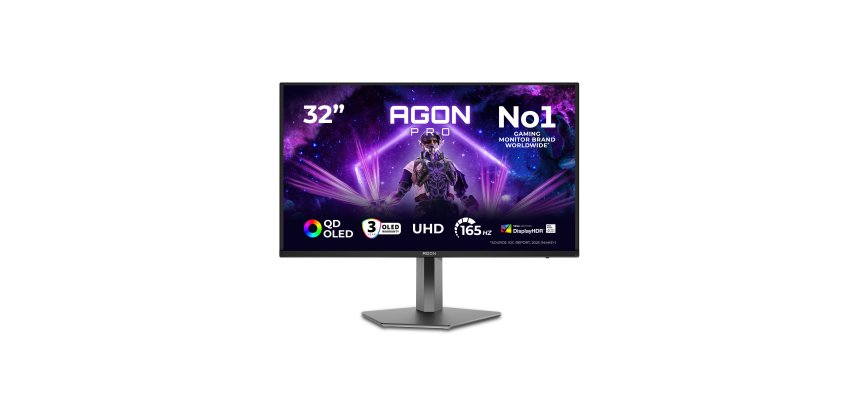 AOC AGON PRO AG326UD écran plat de PC 80 cm (31.5") 3840 x 2160 pixels 4K Ultra HD QD-OLED Noir