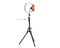 Aro selfie Celly CLICKGHOSTUSB con trípode Smartphone  Negro