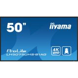 iiyama LH5075UHS-B1AG Écran d'affichage dynamique Écran plat de signalisation numérique 125,7 cm (49.5") LCD Wifi 500 cd/m² 4K Ultra HD Noir Intégré dans le processeur Android 11 24/7