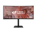 AOC E4 CU34E4CV écran plat de PC 86,4 cm (34") 3440 x 1440 pixels UltraWide Quad HD LCD Noir