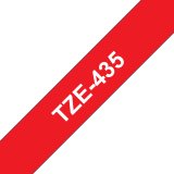 Ruban pour PTOUCH laminé Blanc/Rouge brillant 12mmx8m TZE435