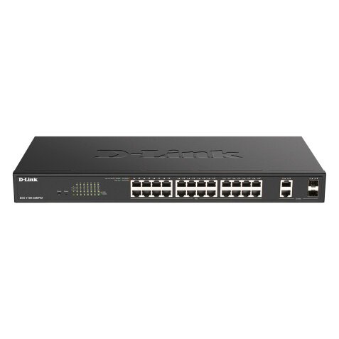 D-Link DGS-1100-26MPV2/E switch Gestionado L2 Gigabit Ethernet (10/100/1000) Energía sobre Ethernet (PoE) Negro