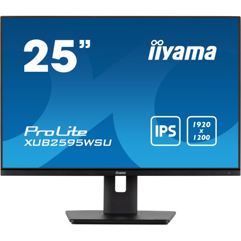 iiyama ProLite XUB2595WSU-B5 computer monitor 63,5 cm (25") 1920 x 1200 Pixels WUXGA LED Zwart