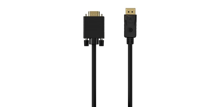 AISENS Cable Conversor DISPLAYPORT a VGA, DP/M-VGA/M, Negro, 1.0M