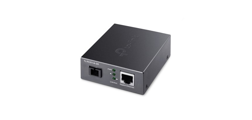 TP-Link TL-FC311A-20 convertisseur de support réseau 1000 Mbit/s Monomode Noir