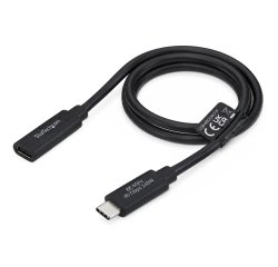 StarTech.com Câble Prolongateur USB4 de 60cm, 40Gbps, Compatible Thunderbolt 4, Charge 240W, 8K 60Hz/4K 240Hz, USB-C Mâle vers Femelle
