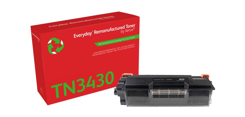 Toner remanufacturé Mono Everyday™ de Xerox compatible avec Brother TN-3430, Capacité standard
