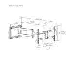 AISENS Soporte Pro Giratorio, Inclinable y Nivelable para Monitor/TV 50kg de 43"-80", Negro