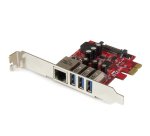 StarTech.com Carte PCI Express à 3 ports USB 3.0 (5Gbps) et 1 port Gigabit Ethernet avec UASP