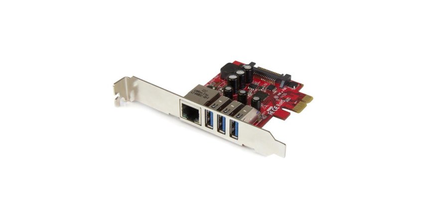 StarTech.com Carte PCI Express à 3 ports USB 3.0 (5Gbps) et 1 port Gigabit Ethernet avec UASP