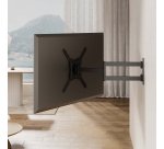 AISENS Soporte Eco Giratorio, Inclinable y Nivelable para Monitor/TV 35kg de 23"-65", Negro