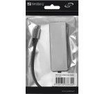 Sandberg 336-32 hub & USB 3.2 Gen 1 (3.1 Gen 1) Type-C concentrator 5000 Mbit/s Gray