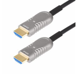 StarTech.com Cable HDMI 2.1 Híbrido Activo Óptico AOC de 30,4m - CMP Plenum - Cable HDMI 2.0/2.1 de Ultra Alta Velocidad 8K de Fibra Óptica - 48Gbps - 8K 60Hz/4K 120Hz - HDR10+/FRL/TMDS/eARC