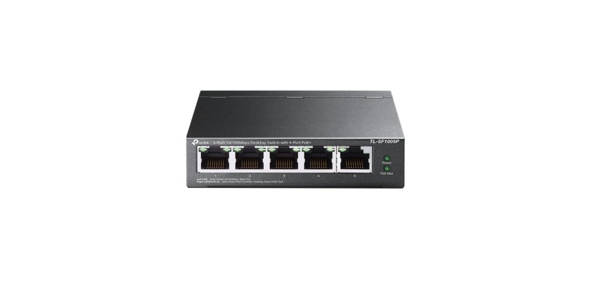 TP-Link TL-SF1005P Non-géré Fast Ethernet (10/100) Connexion Ethernet, supportant l'alimentation via ce port (PoE) Noir