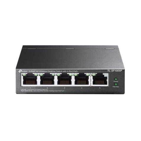 TP-Link TL-SF1005P Non-géré Fast Ethernet (10/100) Connexion Ethernet, supportant l'alimentation via ce port (PoE) Noir