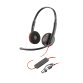 Poly Micro-casque stéréo USB-C noir Blackwire 3220 + adaptateur USB-C/A (vlot)