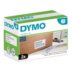 DYMO Authentic LabelWriter etichette di spedizione ad alta capacità | 59 mm x 102 mm | 2 rotoli da 575 etichette a facile rimozione (1.150 etichette)| per stampanti di etichette LabelWriter 4XL/5XL