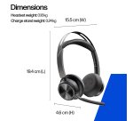 HP Poly Voyager Focus 2 Microsoft Teams Certified USB-C-C Headset +USB-C/A Adapter