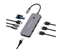 Verbatim CMH-09 USB Type-C 10000 Mbit/s Argent
