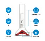 Box FRITZ! 6825 4G International routeur sans fil Gigabit Ethernet Monobande (2,4 GHz) Blanc