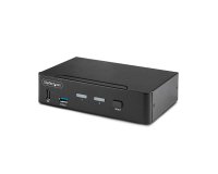 StarTech.com Switch KVM DisplayPort 2 Ports - 8K 60H/4K 144Hz, Écran Unique, DisplayPort 1.4, 2 Ports USB 3.0, 4x USB 2.0 HID, Commutateur KVM, Commutation par Bouton-Poussoir, Conforme TAA - Indépendant de l'OS