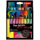 Etui carton de 18 feutres Pen 68 MAX ARTY. Pointe large biseautée. Coloris assortis