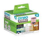 DYMO LabelWriter Etichette durevoli originali | 25mm x 89mm | Poliestere bianco | 2 rotoli da 350 (700 etichette autoadesive) | Alte prestazioni | Per stampanti di etichette LabelWriter