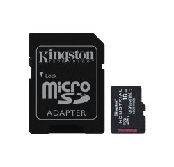 Kingston Technology Carte 16GB microSDHC Industrielle C10 A1 pSLC + adaptateur SD