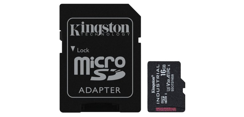 Kingston Technology Tarjeta 16GB microSDHC Industrial C10 A1 pSLC + adaptador SD