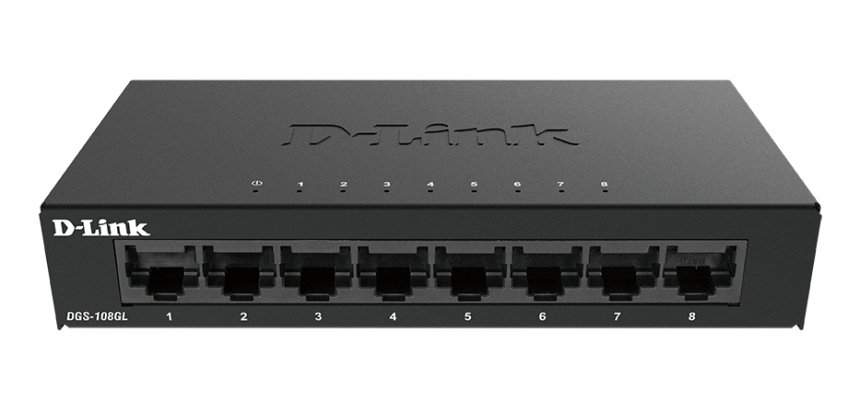 D-Link DGS-108GL Non-géré Gigabit Ethernet (10/100/1000) Noir