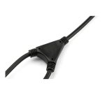 StarTech.com Cable de 2m de Alimentación en Y para Ordenador, 18AWG, EU Schuko a 2x C13, 10A 250V, Cable de Alimentación de CA de Repuesto, para Impresora, para Monitor, UL