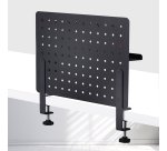StarTech.com Panneau Perforé à Pinces avec Accessoires, 42 x 32cm, Panneau Perforé en Acier, Organisateur de Rangement de Bureau, Panneau Perforé à Fixer sur un Bureau, Noir