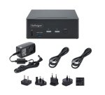 StarTech.com Switch KVM DisplayPort 2 Ports, 8K 60Hz / 4K 144Hz, DP 1.4, 2 Ports USB 10Gbps, 4 Ports USB HID, Commutateur KVM, Commutation par Touches de Raccourci, Conforme TAA