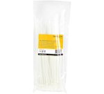 StarTech.com Fascette fermacavo riutilizzabili da 25 cm - 4 mm di larghezza, 55mm di diametro del fascio e resistenza alla trazione 22 kg, fascette in nylon autobloccanti, Omologati 94V-2/UL, 100 pezzi - bianco