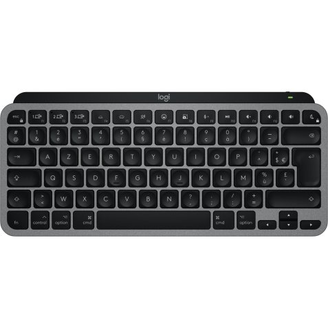 Logitech MX Keys Mini For Mac clavier maison/bureau Bluetooth AZERTY Français Noir, Gris
