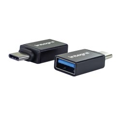 Integral INADUSB3.0ATOCTW changeur de genre de câble USB Type-A USB Type-C Noir