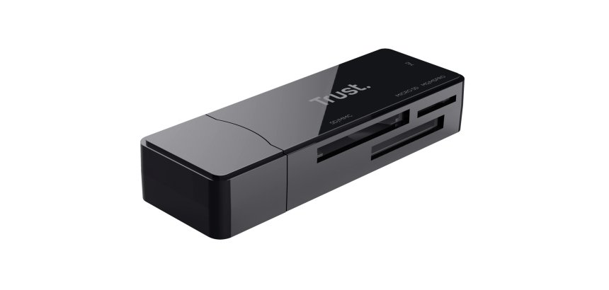 Trust NANGA lettore di schede USB 3.2 Gen 1 (3.1 Gen 1) Type-A Nero