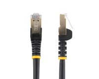 StarTech.com Cable de 1m de Red Ethernet RJ45 Cat6a Blindado STP - Cable sin Enganche Snagless - Negro