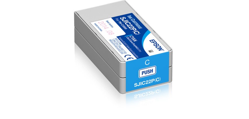 Epson SJIC22P(C) - cyan - original - ink cartridge