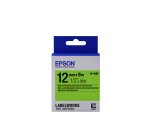 Epson Label Cartridge Fluorescent LK-4GBF Black/Green 12mm (9m)
