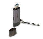 Lindy 43335 lector de tarjeta USB 3.2 Gen 1 (3.1 Gen 1) Type-A/Type-C Negro, Gris