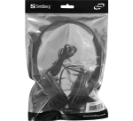 Sandberg Saver MiniJack HeadPhoneTravel Hoofdtelefoons Bedraad Hoofdband Reizen Zwart